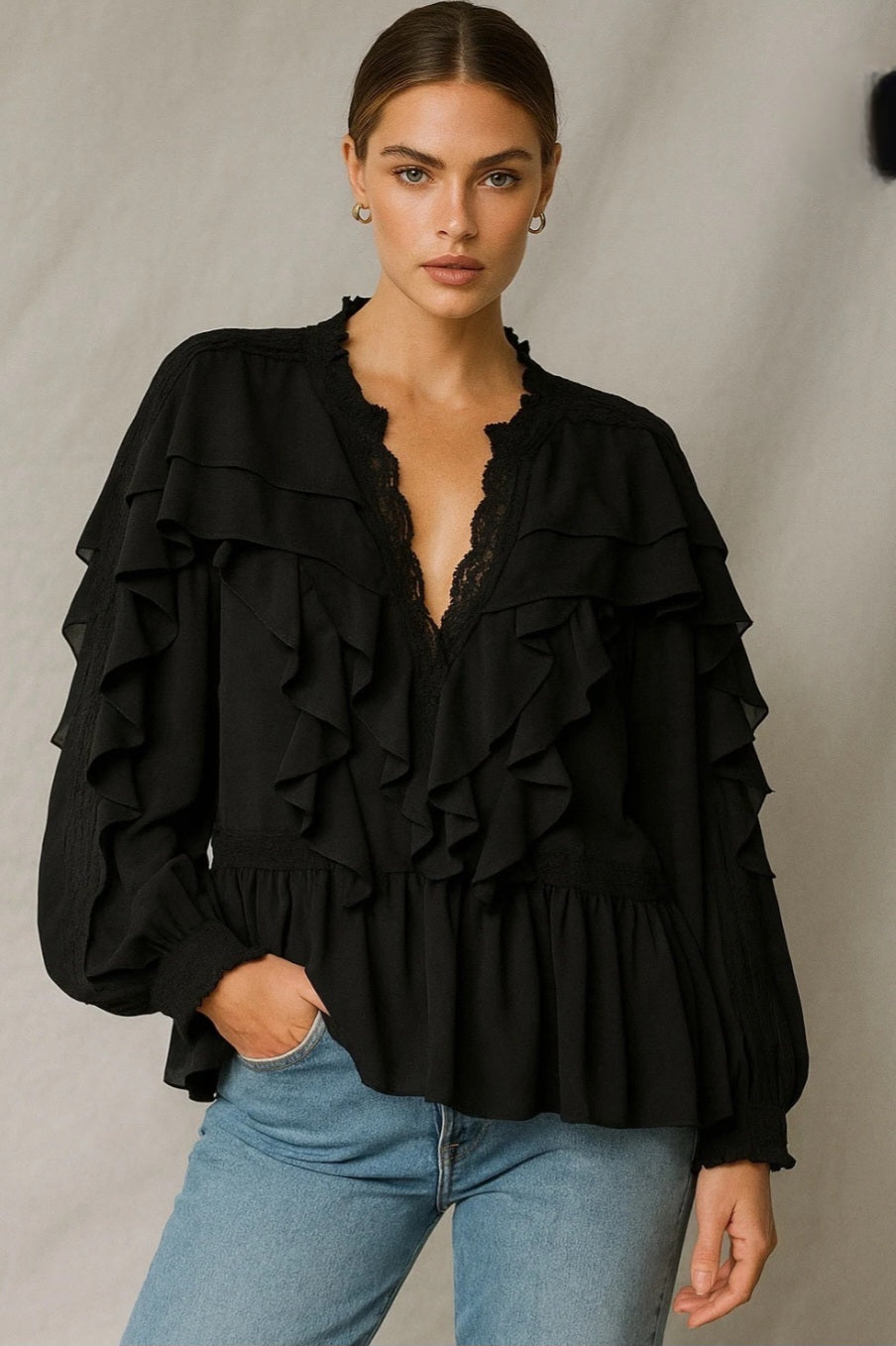 Blouse à volants